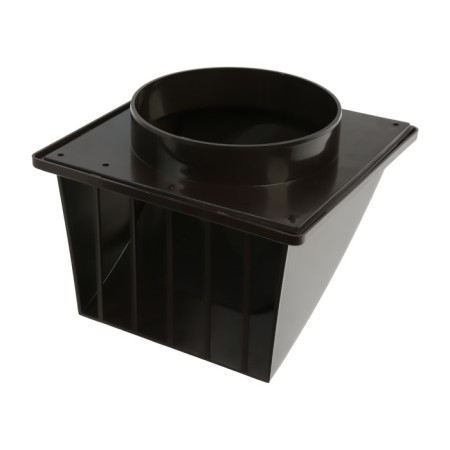 The output of the wall zein, 170 x 170 mm, d = 125 mm, with a check valve, brown-2