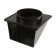 The output of the wall zein, 170 x 170 mm, d = 125 mm, with a check valve, brown