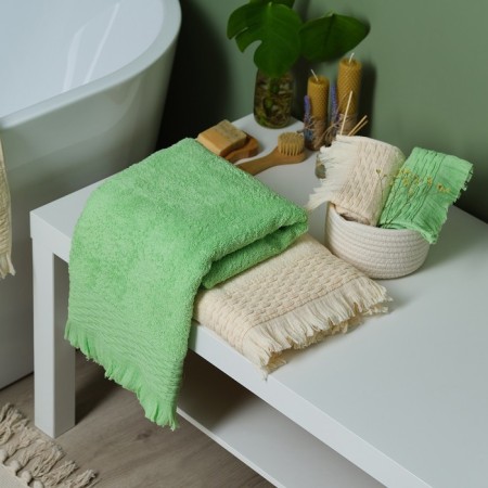 Trick Lovelife towel "Amore" 30x50 cm, pistachio, 100% cotton, 450 g/m2-6