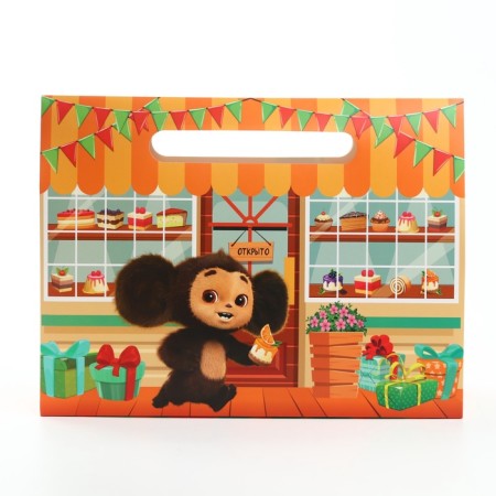 Package-box, gift packaging, 40x30x12 cm, Cheburashka-3