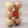 Set of balls plastic D-6 cm, 6 pcs "Alonso strip" gold