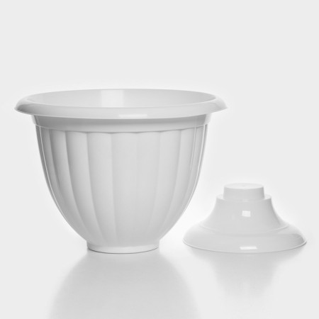 Street Kashpo on the leg "Jasmine", 18 l, white color-5