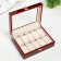 Casket Wood for the clock 10 departments "Red-brown" varnish 8x26x20 cm