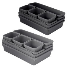 A set of organizers for storage of the multiple 