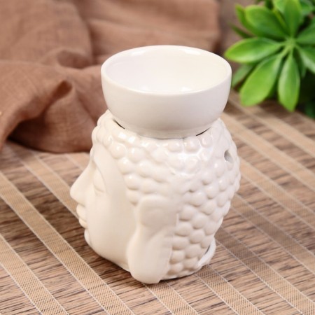 Aroma lamp ceramics "Buddha with a bowl on the head" mix 11.5x8x9 cm-1