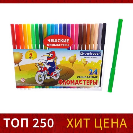 Fleeters 24 Colors Centropen 7790 "Penguins" plastic envelope, line 1.0 mm
