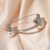 Club "crescent", 6 cm, white color in silver