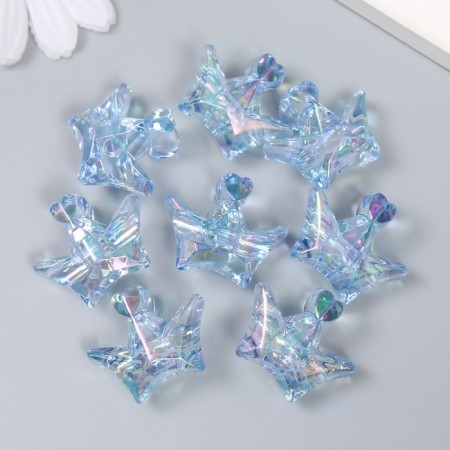 Busina Plastic for creativity "Crown" transparent blue 1.5x2.9x2.5 cm-2