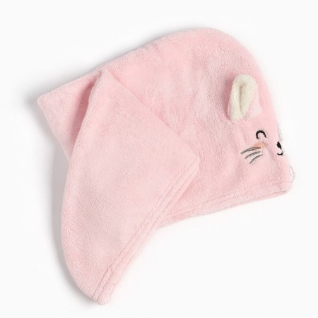 A tile for drying hair Ethel "Cute" color pink, 65x25 cm, 100% p/e-4