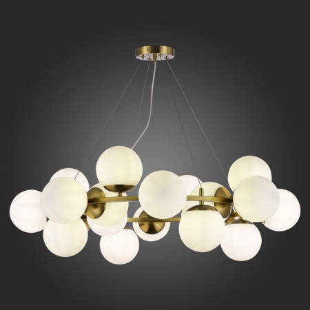Suspended EVOLUCE lamp. Sle1191-203-20. Fratta. 20x60 watts, E27, 88x88x99 cm, golden color-2