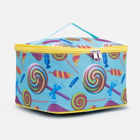 Cosmetic bag with lightning, blue/multi -colored color