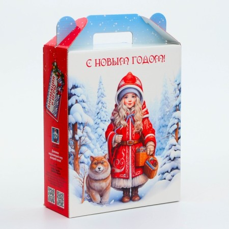 New Year. Gift box New Year's gift "Rus" with animation 16.8 x 6.8 x 20, 9 cm.-1
