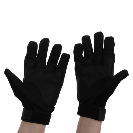 Motorcycle gloves with protective inserts, size m, black-1