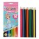 Pencils of colored 12 colors "Princess", wooden building, triangular
