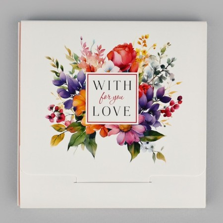 Square “Flowers” ​​chocolate box, 10.2 x 10.2 x 1.4 cm-2
