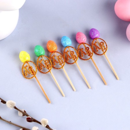 Decoration for the cake "Decor on a stick. HB ”, set 6 pcs.-12