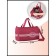 Sports bag with lightning, long belt, burgundy color