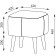 Mono Mini banquet, 420 × 420 × 460 mm, velor, nut color