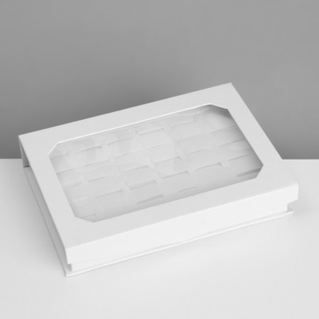 Stand for jewelry "Casket" 36 seats, 16 × 11.5 × 3 cm, white color-2