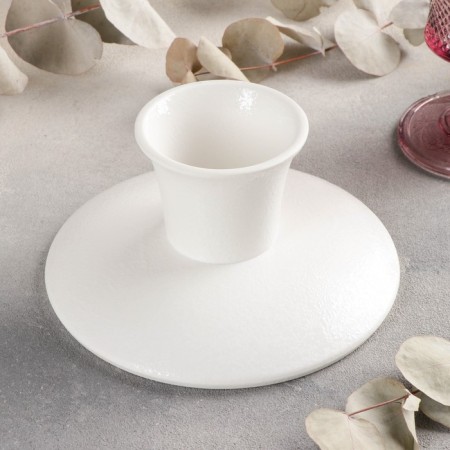Ceramic dish for the gravity cake, 16.5 × 8.5 cm, beige color-2