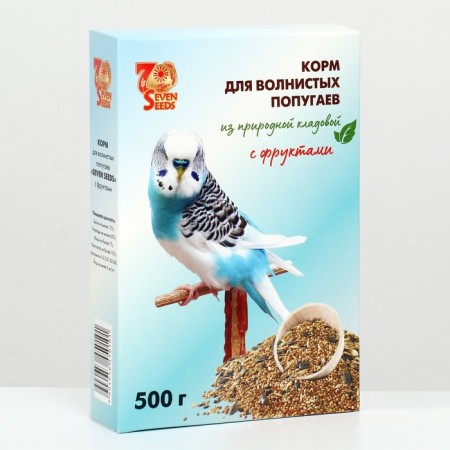 Seven Seeds food for wavy parrots, with fruits, 500 g