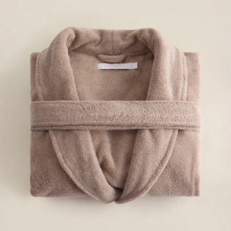 Tainted female bathrobe SL Home: Basic "Sabbia", size M, 100% cotton, 420 g/m2-6