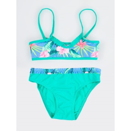 Bathing suit for girls, height 134-140 cm, green color