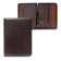 Business folder, artificial leather, 370 x 275 x 30 mm, with a metallic press, the handle “luxury” brown 6D041