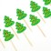 New Year's skewers “Happy New Year!”, Christmas tree, set of 12 pcs.