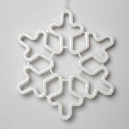 LED figure "Snowflake" 30 cm, plastic, 220 V, glow of multi-1
