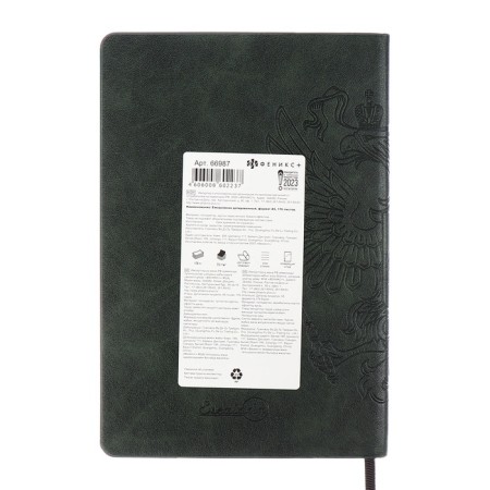 Dated 2025 diary, Escalada, A4, 120 sheets, soft cover, artificial skin, foil embossing, liesse, block 70 g/m2, green block-15
