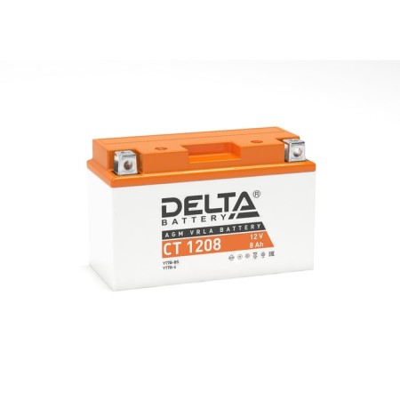 DELTA Battery ST1208 (YT7B-BS, YT7B-4, YT9B-BS) 12 V, 8 Ach straight (+-)