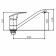 Fashun A4921 kitchen mixer, single -leaf, pour 220 mm, brass, chrome