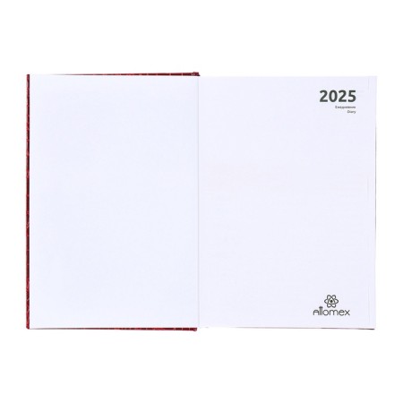 Dated diary 2025, Devente. Flag, Attomex. Arkona, solid cover of boomvinyl with foam, liesse, block 70 g/m2, red-4