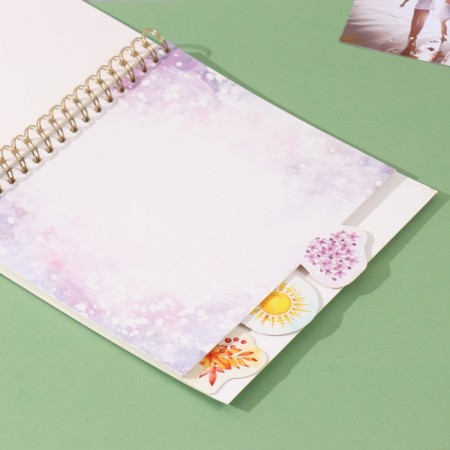Photo album on spirals 20 sheets "Time" volumetric element + 4 tabs 24x24 cm-4