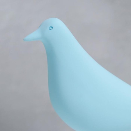 Polystone souvenir "Bird - long paws" pale blue 22x15 cm-4