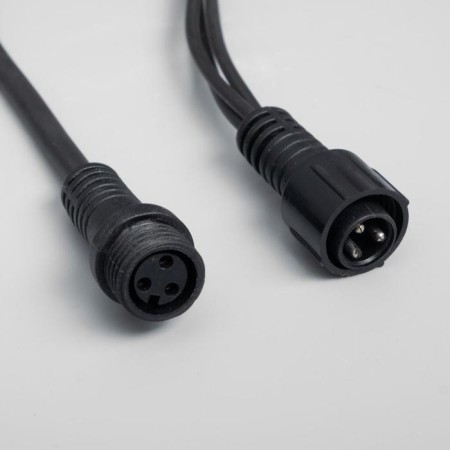Garland "Curtain" 2 x 1.5 m, IP65, UMS, dark rubber thread, 360 LED, glow of multi, 220 V-4
