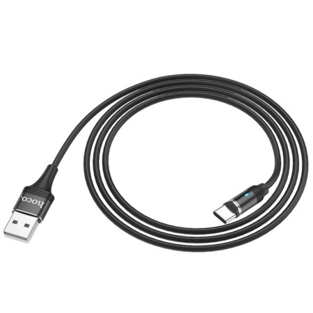 Hoco U76, Type -C cable - USB, magnetic connector, 2 a, 1.2 m, nylon braid, black-5