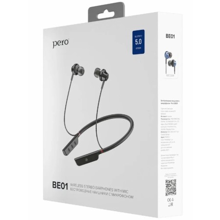 Headphones Pero Be01, wireless, BT 5.0, microphone, 250 mAh, up to 30 hours, blue-2