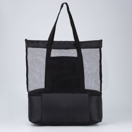 Bag - beach choper with thermo -karman, 42x37x15 cm, black-2