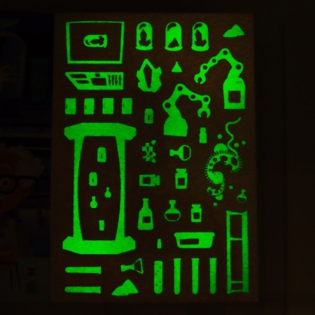 Book with luminous stickers "Crazy Laboratory", 90 stickers, 4 p.-3