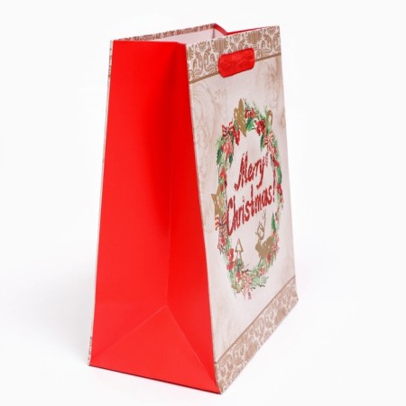 Gift, laminated, "Merry Christmas" package, 18 x 23 x 10 cm-2