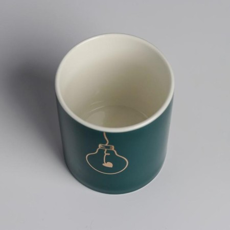 Ceramic glass with embossing, “light bulb”, 8 x 9.5 cm-4
