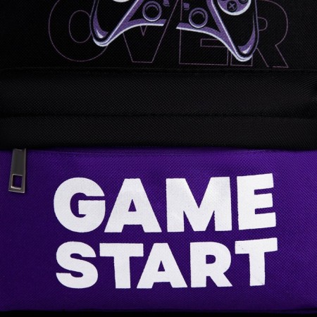 Bulk -textile backpack with pocket "Joystick", a reflector. Elements, 27x23 x 10 cm-4