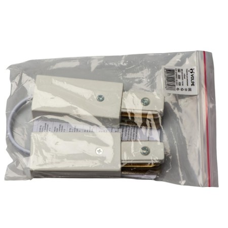 The connector for 2 tire pipelines type G, flexible. Single -phase. Uniel, IP20, white color-1