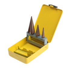 A set of drills of the step tundra, HSS-CO, a trihedral shank, 4-12, 4-20, 4-32 mm, 3 pcs.