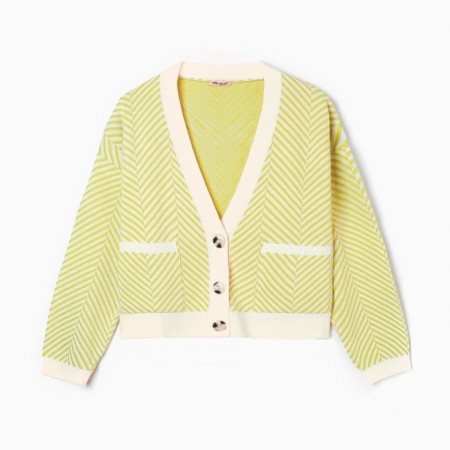 Cardigan female, pistachio color green, size One size (42-46)-1