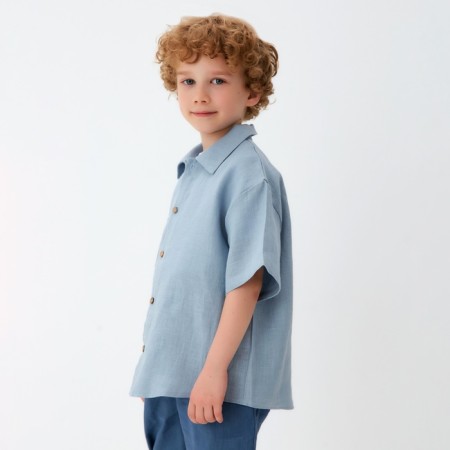 Board for the boy KAFTAN LINEN, p. 36 (134-140), blue-2