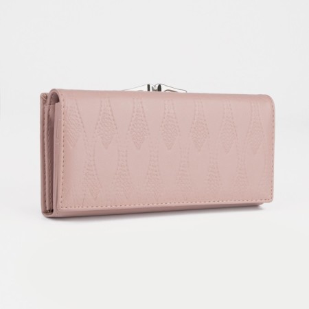 Women's wallet on magnets, pink color