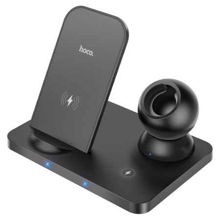 Wireless charger Hoco CW33 3-B-1, 15 W, Type-C, 2 A, black-1